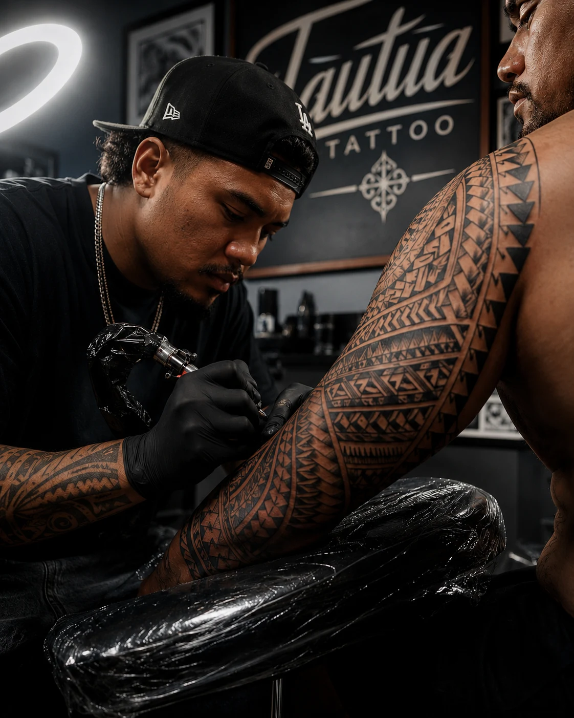 Samoan sleeve tattoo